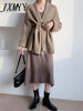 imCharms Simple Temperament Knitted Cardigan Women's Autumn And Winter Mid-Length Loose Outer Wear Lace-Up Sweater Coat