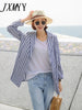 imCharms Slim Striped One-Button Suit Jacket Female 2023 Literary Cotton And Linen Retro Simple Casual Small Suit