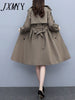imCharms Spring And Autumn 2023 Style Slimming All-Match Elegant Temperament Mid-Length Trench Coat Women's Clothing
