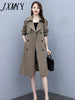 imCharms Spring And Autumn 2023 Style Slimming All-Match Elegant Temperament Mid-Length Trench Coat Women's Clothing