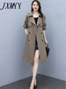 imCharms Spring And Autumn 2023 Style Slimming All-Match Elegant Temperament Mid-Length Trench Coat Women's Clothing