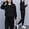 imCharms Spring And Autumn And Comfortable Sports Suit Women 2023 Long-Sleeved Sweater Casual Two-Piece Trend