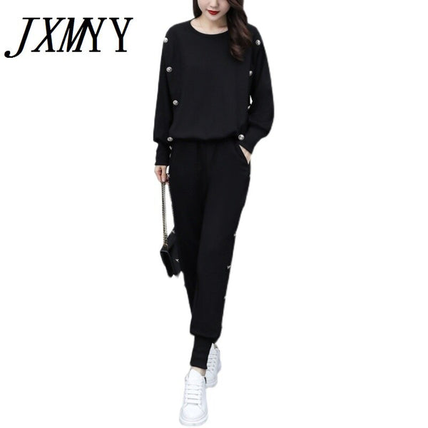 imCharms Spring And Autumn And Comfortable Sports Suit Women 2023 Long-Sleeved Sweater Casual Two-Piece Trend