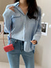 imCharms Spring And Autumn Design Niche High-End Sense Long-Sleeved Elegant Temperament Shirt Shirt Women's Clothing