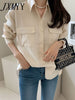 imCharms Spring And Autumn Design Niche High-End Sense Long-Sleeved Elegant Temperament Shirt Shirt Women's Clothing