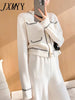 imCharms Spring And Autumn Knitted Tops Wide-Leg Pants Two-Piece Suits Ladies' Elegant Temperament Women's Suits