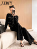 imCharms Spring And Autumn Knitted Tops Wide-Leg Pants Two-Piece Suits Ladies' Elegant Temperament Women's Suits