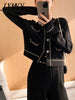 imCharms Spring And Autumn Knitted Tops Wide-Leg Pants Two-Piece Suits Ladies' Elegant Temperament Women's Suits