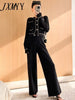 imCharms Spring And Autumn Knitted Tops Wide-Leg Pants Two-Piece Suits Ladies' Elegant Temperament Women's Suits