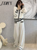 imCharms Spring And Autumn Suits 2023 Women's Elegant Temperament Wide-Leg Pants Knitted Two-Piece Set