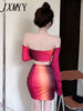 imCharms Spring And Autumn Tie-Dyed Long Sleeve Jacket Wrinkled Skirt Two-Piece Sexy Temperament Women's Suit