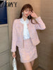 imCharms Spring and Autumn Gentle Pink Ladies French Small Fragrance Elegant Temperament Women's Suit