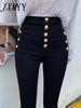 imCharms Spring and Autumn Versatile High Waist Thin Pencil Pants Women's Casual Black Stretch Slim Leggings