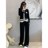 imCharms Suit Autumn And Winter 2023 Elegant Simple Temperament Wide-Leg Pants Knitted Women's Two-Piece Suit