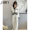 imCharms Suit Autumn And Winter 2023 Elegant Simple Temperament Wide-Leg Pants Knitted Women's Two-Piece Suit