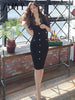 imCharms Summer Dress Korean Style Ladies Elegant Temperament Slim Mid-Length Stitching Lace Sexy Package Hip Dress Women