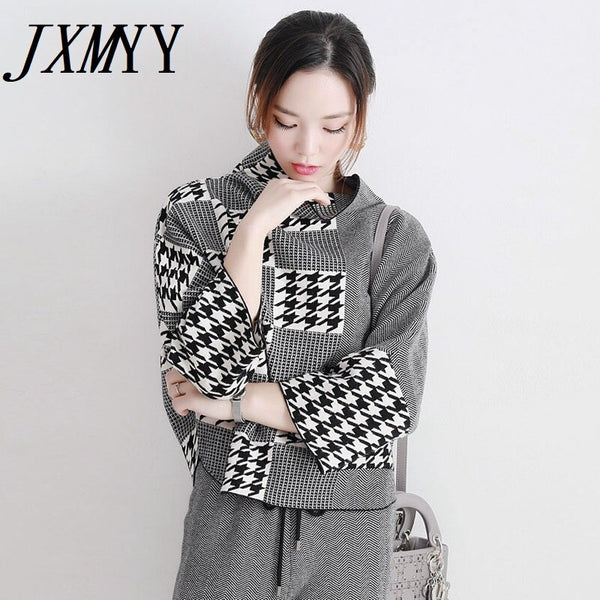 imCharms Temperament Knitted Suit 2023 Autumn And Winter Loose Sweater + Wide-Leg Pants Two-Piece Women's Clothing
