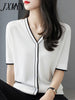 imCharms Thin Knitted Cardigan Women's Loose And Thin Elegant Temperament V-Neck Top Summer Dress 2023 All-Match Coat