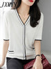imCharms Thin Knitted Cardigan Women's Loose And Thin Elegant Temperament V-Neck Top Summer Dress 2023 All-Match Coat