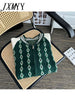 imCharms Vintage Retro Diamond Sweater Jacket Women's Spring And Autumn 2023 Grid Design Sense Niche Baseball Clothing Ins Tide