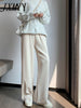 imCharms Wide-Leg Long Pants Women's 2023 Autumn And Winter Loose Straight-Leg Mopping Trousers Knitted Lazy Casual Pants