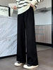 imCharms Wide-Leg Long Pants Women's 2023 Autumn And Winter Loose Straight-Leg Mopping Trousers Knitted Lazy Casual Pants