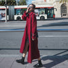 imCharms Windbreaker women's mid-length 2023 small British style loose over the knee red spring and autumn all-match coat