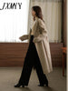 imCharms Winter Chic Elegant Temperament Double-Breasted Lace-Up Suit Collar Woolen Coat Women's Clothing