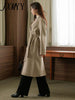 imCharms Winter Chic Elegant Temperament Double-Breasted Lace-Up Suit Collar Woolen Coat Women's Clothing