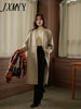 imCharms Winter Chic Elegant Temperament Double-Breasted Lace-Up Suit Collar Woolen Coat Women's Clothing