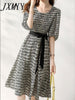 imCharms Women's Commuter Style Floral Mid-Length Dress 2023 Summer High-End Elegant And Versatile Retro Printed Skirt