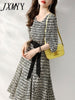 imCharms Women's Commuter Style Floral Mid-Length Dress 2023 Summer High-End Elegant And Versatile Retro Printed Skirt