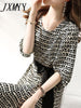 imCharms Women's Commuter Style Floral Mid-Length Dress 2023 Summer High-End Elegant And Versatile Retro Printed Skirt