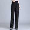 imCharms Women's Summer 2023 Thin Pants Loose Straight Tube Show Thin High Waist Drape Casual Simple Wide Leg Pants