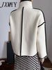 imCharms Woolen Coat 2023 Autumn And Winter Elegant Simple Loose Casual All-Match Short Long Sleeve Top For Women