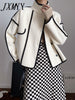 imCharms Woolen Coat 2023 Autumn And Winter Elegant Simple Loose Casual All-Match Short Long Sleeve Top For Women
