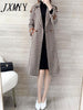 imCharms Woolen Coat Women's Mid-Length Autumn And Winter Wear 2023 Temperament Self-Cultivation Houndstooth Plaid Coat Tweed