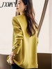 imCharms Yellow Suit Jacket Women's Spring And Autumn Temperament Long-Sleeved Formal Work Clothes Suit Top