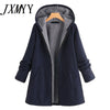 imCharmsY Autumn And Winter 2023 Cotton Padded Jacket Leisure Plush Padded Jacket Medium Length Hooded Women Coat