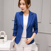 JXP GJZ Women Black Slim Fit Blazer Jackets Notched Office Work Blue Blazer Outfits Casual Tops Long Sleeve Outerwear Coats S