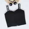 Womens Strap Tanks Crop Top Female Letter Print Summer Bralette Women Camisole Floral Tops Cropped Feminino Vest