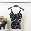 Floral Bustier Crop Top Summer Women Tank Top Short Vest Sexy Camis Women Tops Cropped Feminino Ruffles Bralette Bra