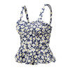 Floral Bustier Crop Top Summer Women Tank Top Short Vest Sexy Camis Women Tops Cropped Feminino Ruffles Bralette Bra