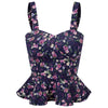 Floral Bustier Crop Top Summer Women Tank Top Short Vest Sexy Camis Women Tops Cropped Feminino Ruffles Bralette Bra