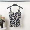 Floral Bustier Crop Top Summer Women Tank Top Short Vest Sexy Camis Women Tops Cropped Feminino Ruffles Bralette Bra