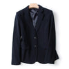 Jacket Women 2023 Blazer Suit Basic Office Lady Business Casual Black Gray Stripes Blue Minimalist Coat Autumn Spring