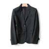 Jacket Women 2023 Blazer Suit Basic Office Lady Business Casual Black Gray Stripes Blue Minimalist Coat Autumn Spring