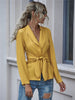 Jacket Women V-neck Bandage Long Sleeve Solid Color Women Blazers Office Lady Suit Top Elegant Coat Casual Women Clothing
