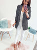 Jacket Women Sexy Cardigan Long Sleeve Striped Small Suit Black and White  Blazer Women  Suit Blazer Casual Office Lady Coats