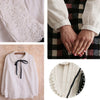 Japanese Mori Girl Sweet Shirt Women White Peter Pan Collar Long Sleeve Bow Embriodery Vestido Kawaii Blouses Blusa Tops A107